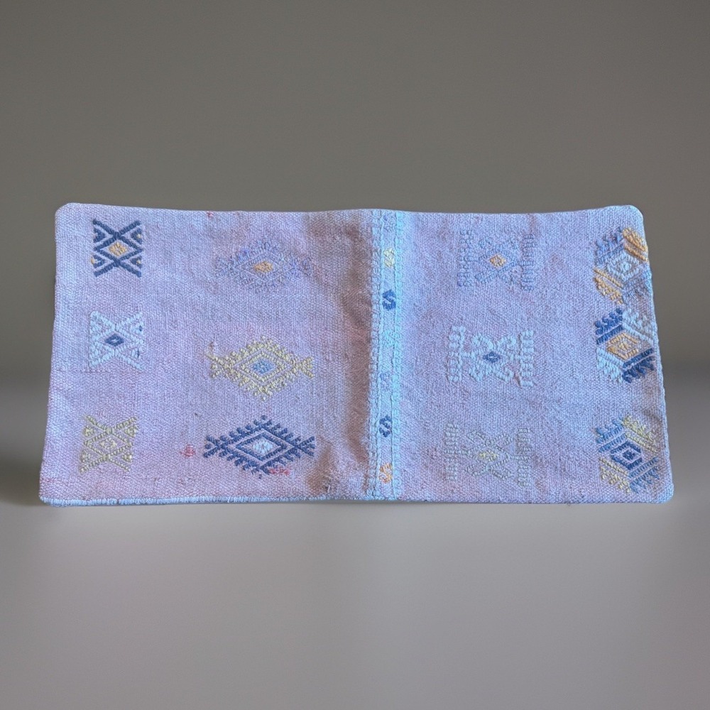 Anatolia Collection Wool Kilim Rug Pillow Sham‎ 24"x11.5" Made in Turkey